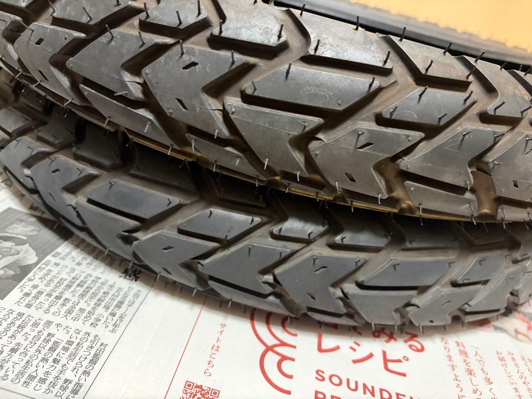 ハンターカブ 純正タイヤ前後、チューブセット80/90-17