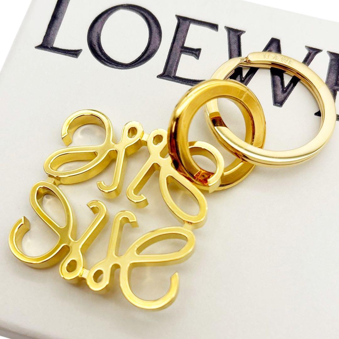 美品◎ ロエベ アナグラム キーリング キーホルダー チャーム
