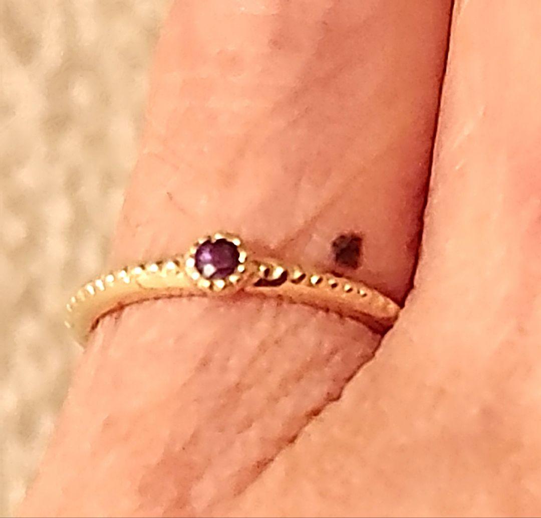 お値打ち価格☆Umu(アム)K18YG カラーチェンジガーネット ピンキー#－１