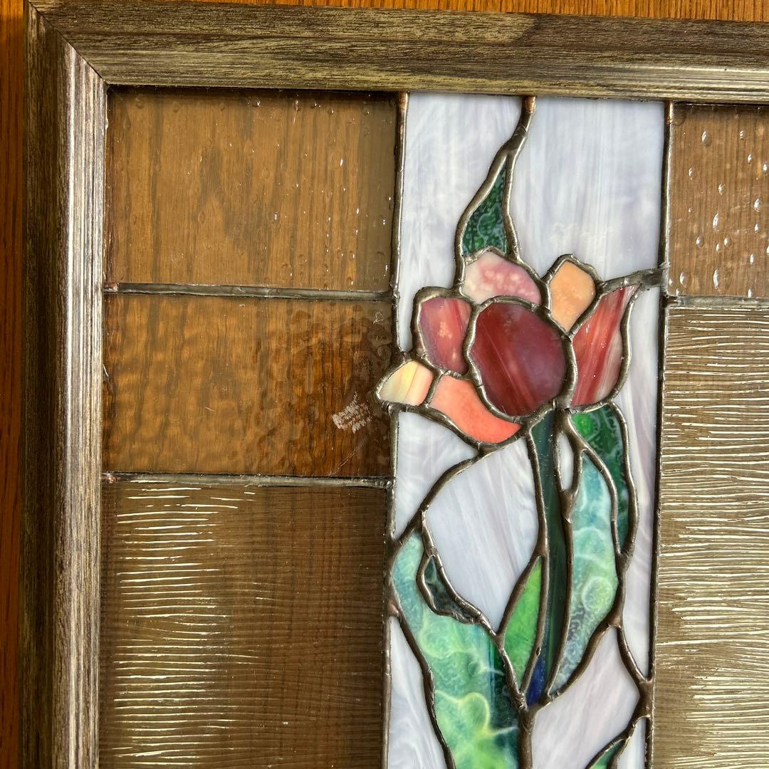 ステンドグラス♦︎赤いチューリップ