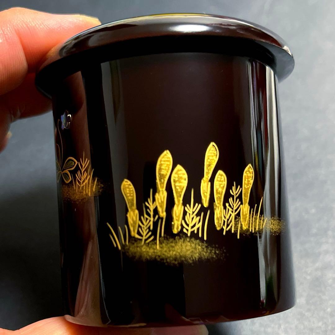 茶道具　茶入　金輪寺　春草に蝶蒔絵