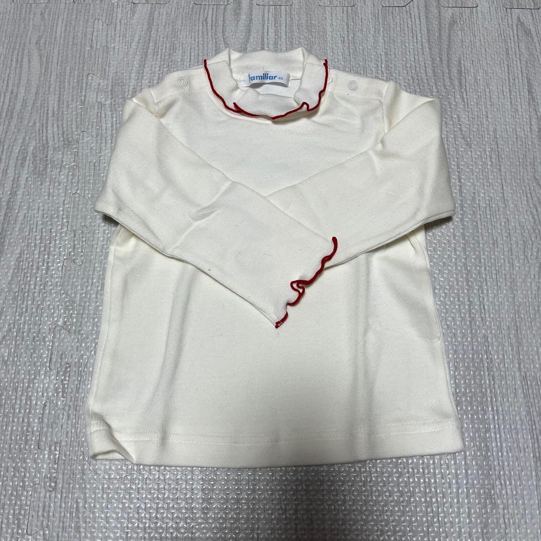 【新品未使用】【訳あり】ファミリア 3点セット 80 ジャンパースカート　女の子