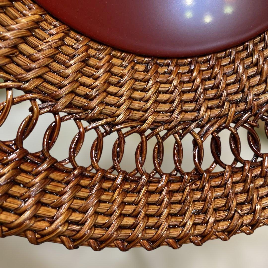 飾り物　美術品　木曽漆器　あけび漆器　いちらく編み　長野県木曽平沢　専用箱付き