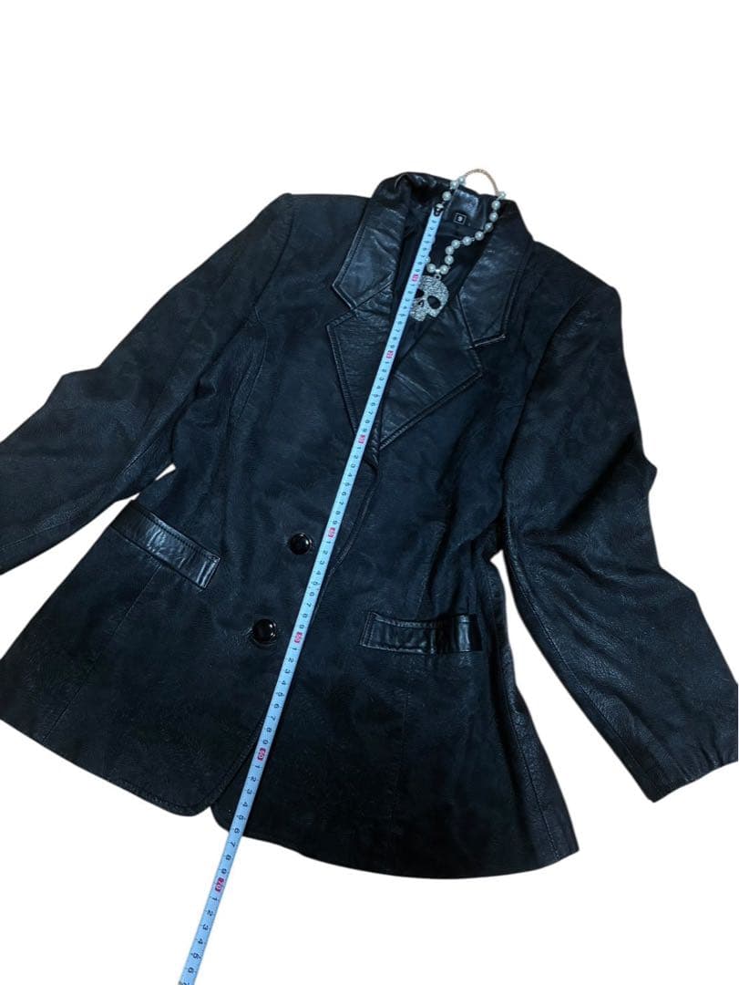 y2k00s当時物✴︎牛革ジャケット平成ギャルNANAパンクロックゴシック黒本革