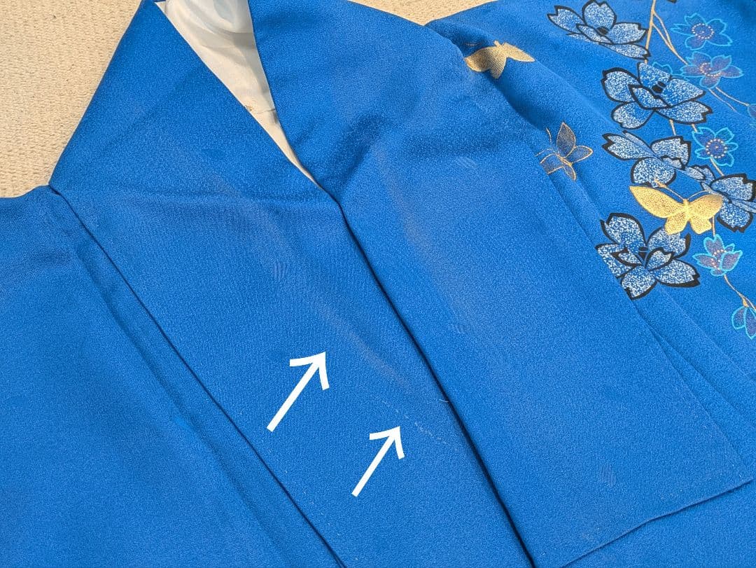 振袖フルセット 身丈168裄68 豪華振袖 金銀彩 青 黒 正絹 逸品 成人式