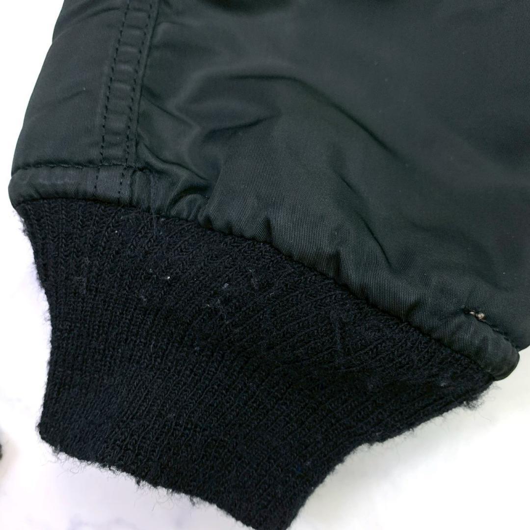 希少カラー★80s USA製 ALPHA MA-1 ブラック M　D601