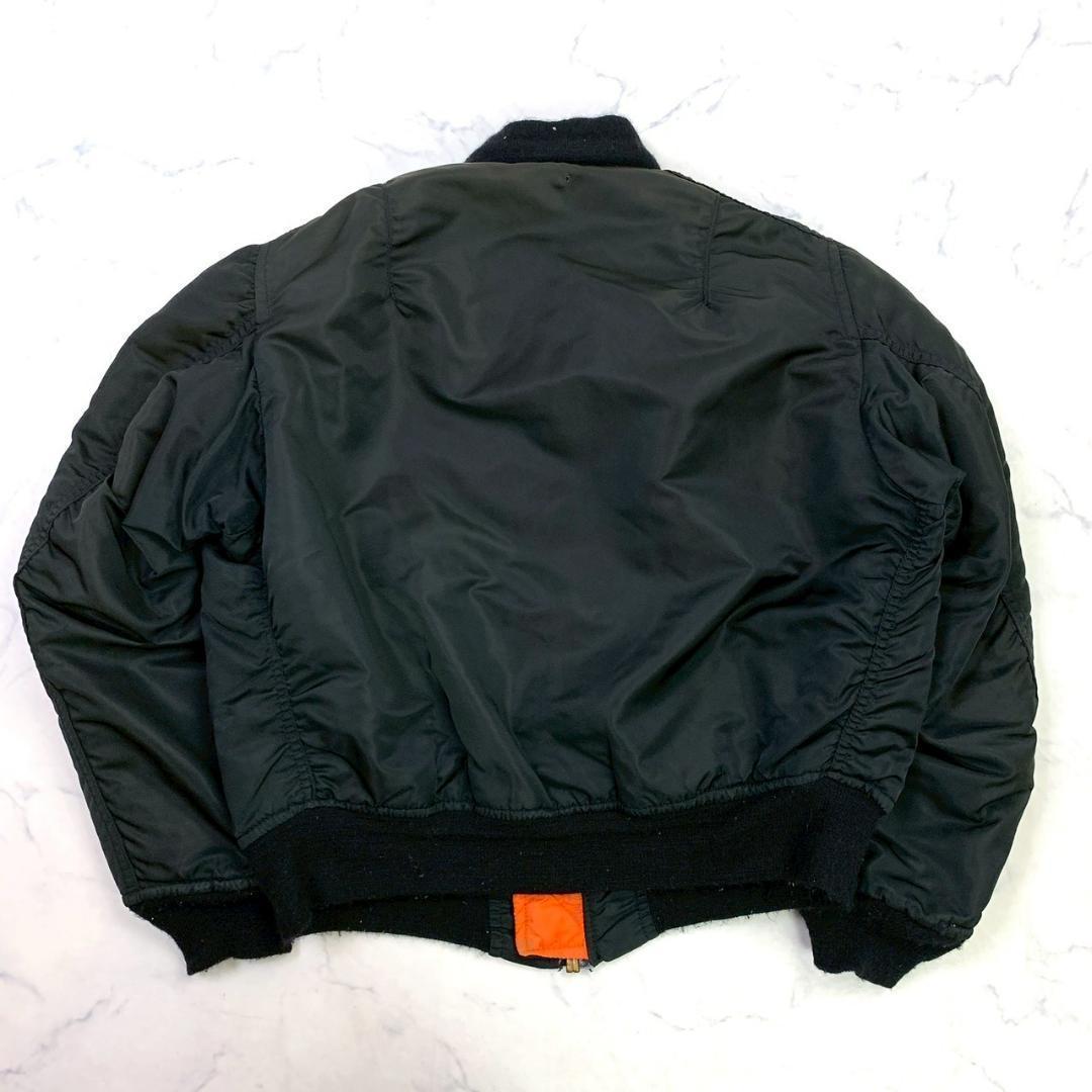 希少カラー★80s USA製 ALPHA MA-1 ブラック M　D601