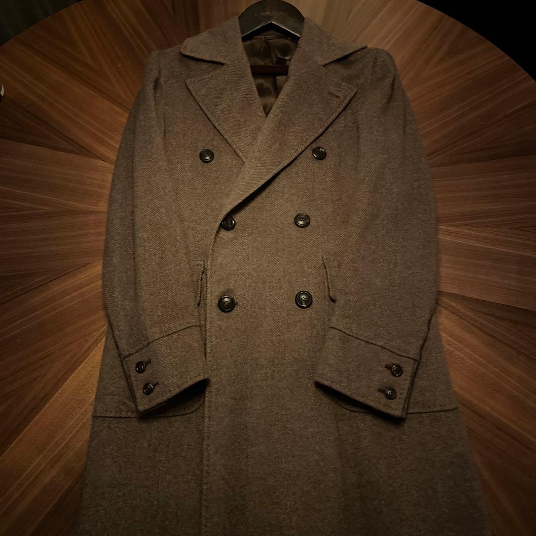 スティレラティーノ　ダブルブレスト カシミアコート グレーベージュ