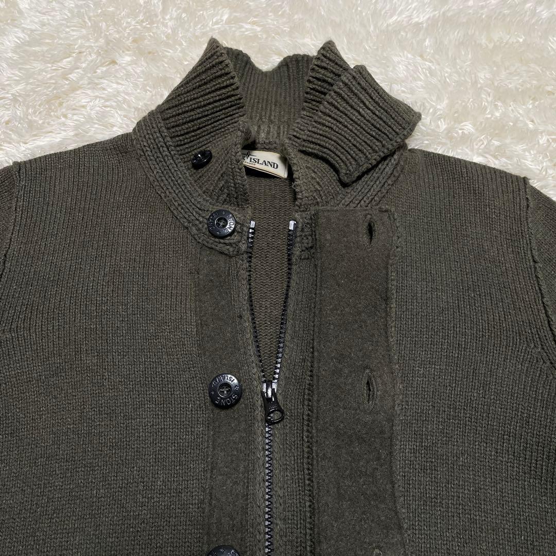 STONE 　コンパスパッチ スナイデルニット　ジップ　カーディガン