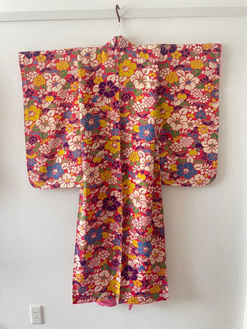 七五三　ハーフ成人式　ジュニア　大きめ7歳さん　アンティークお着物セット