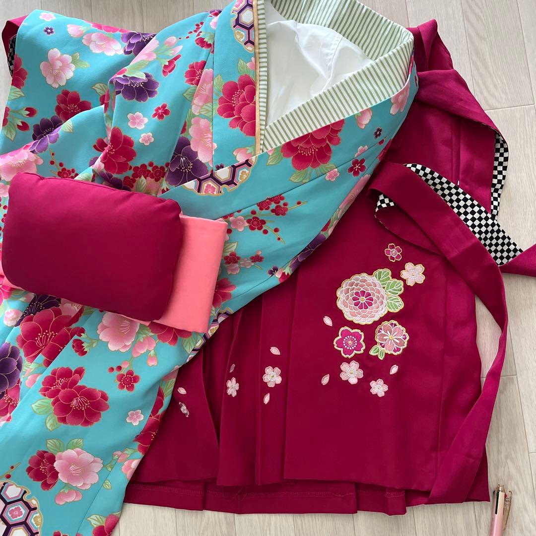 アリサナ袴セット 150 着物コスプレ髪飾りおまけ