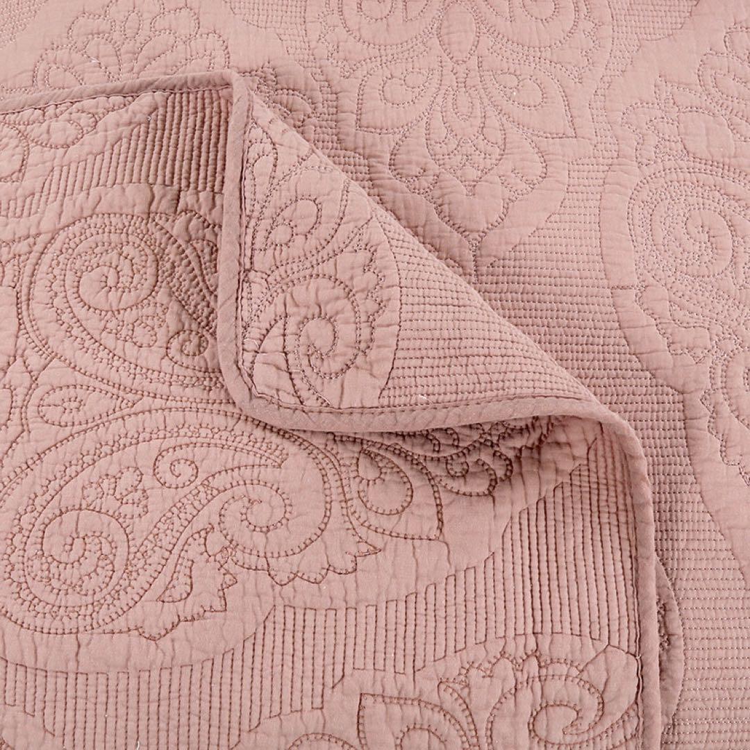 キルトベッドカバー3点セット綿マルチカバー キルティング PSL