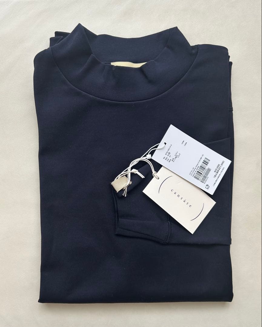 【新品未使用】cantate モックネック ロンT ネイビー サイズ48