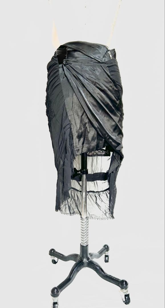 JUNYA WATANABE コムデギャルソン　異素材切り替え　ラップスカート