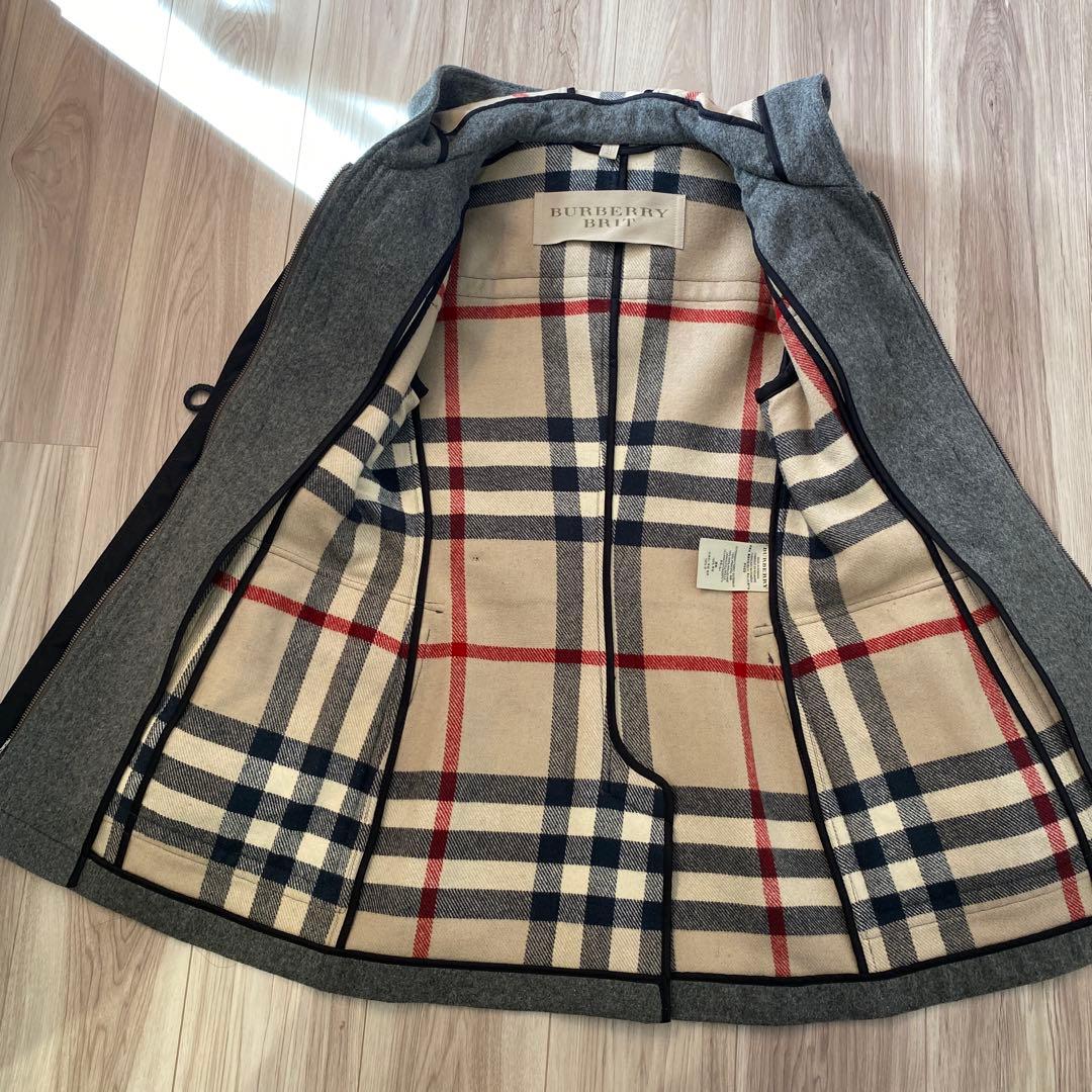 【BURBERRY BRIT】ダッフルコート 36 グレー