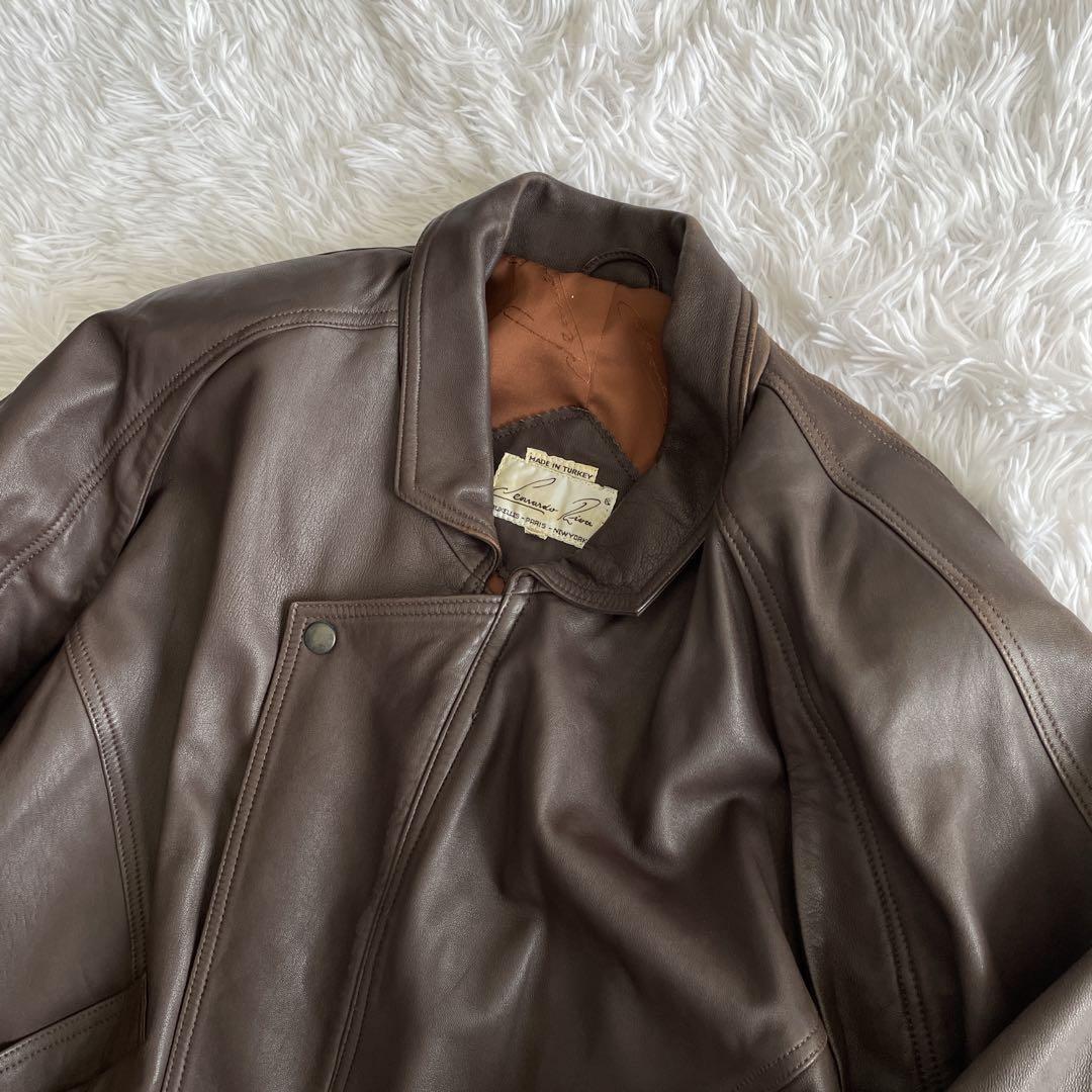 【トルコ製】A-2 type 本革 レザージャケット ミリタリー ブラウン 短丈