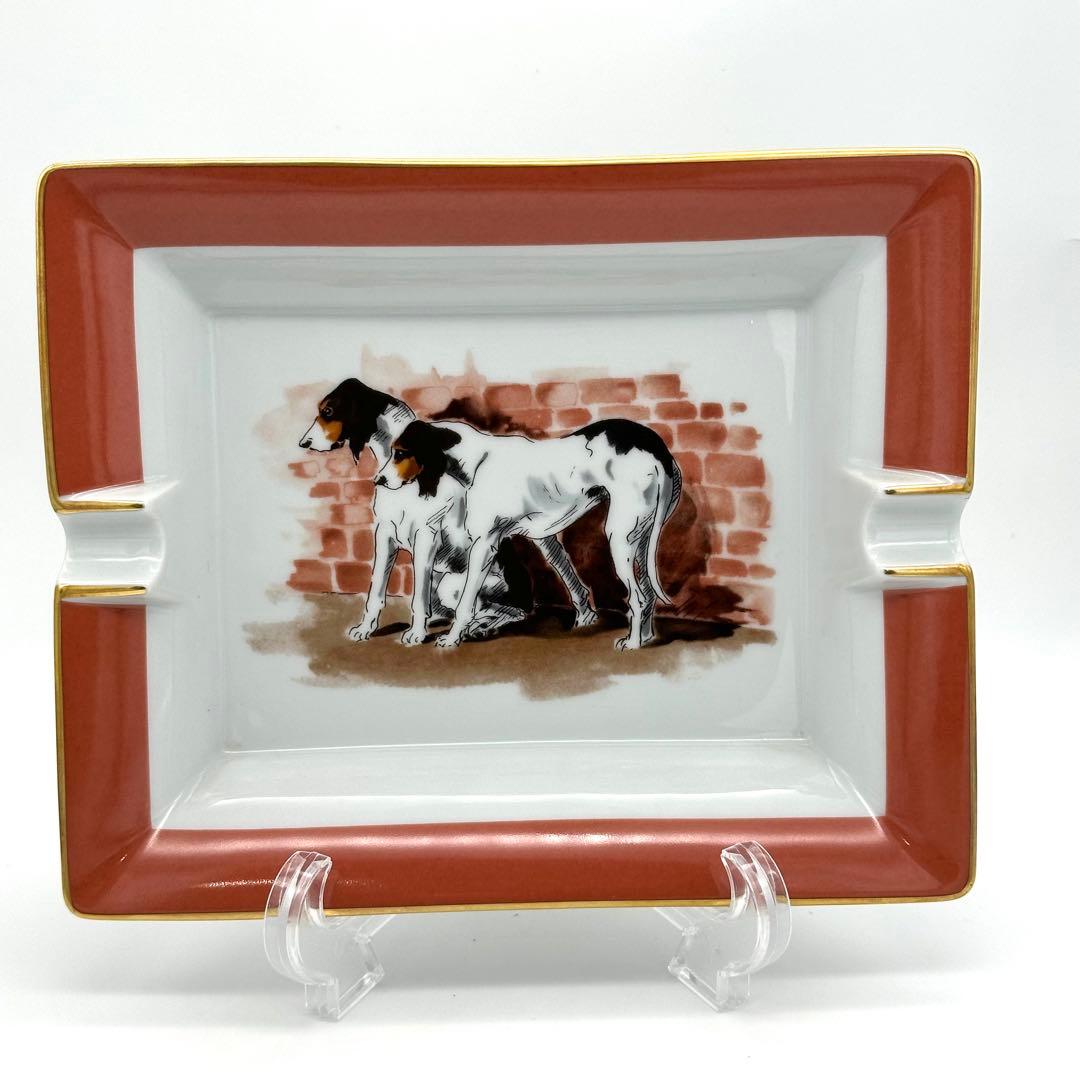 Hermes エルメス 置き灰皿 小物入れ 狩猟犬