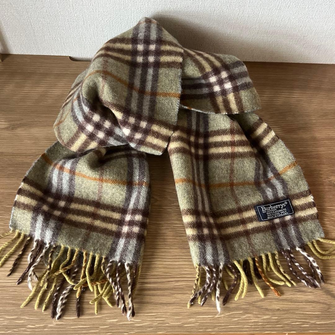 BURBERRY カシミヤ100％マフラー イギリス製