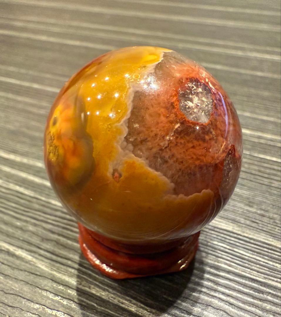 希少♡ 激レア 戦国紅瑪瑙 スフィア 丸玉 ② 瑪瑙 天然石