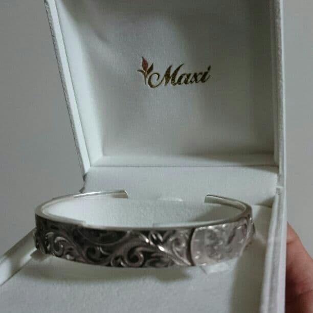 マキシ バングル シルバー Maxi ハワイアンジュエリー マーキュリー