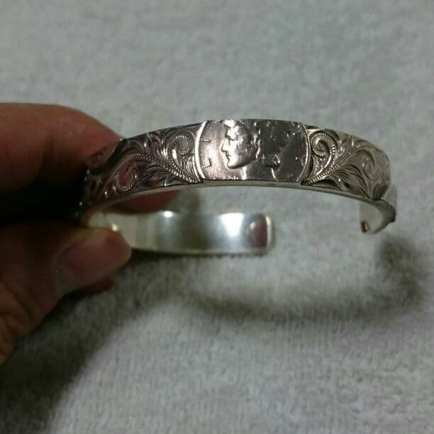 マキシ バングル シルバー Maxi ハワイアンジュエリー マーキュリー