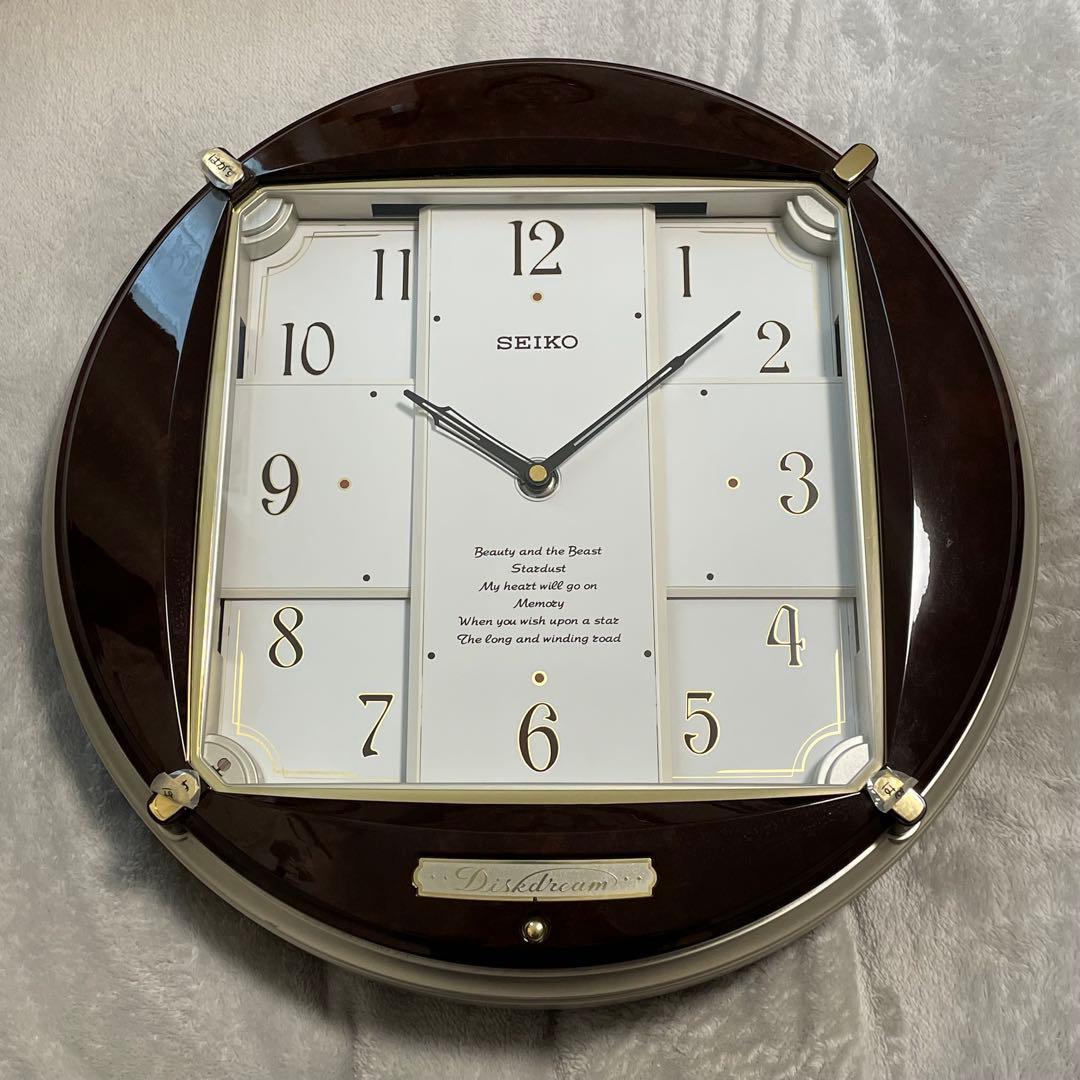 美品 RE544B からくり時計 セイコー ディスクドリーム 掛け時計