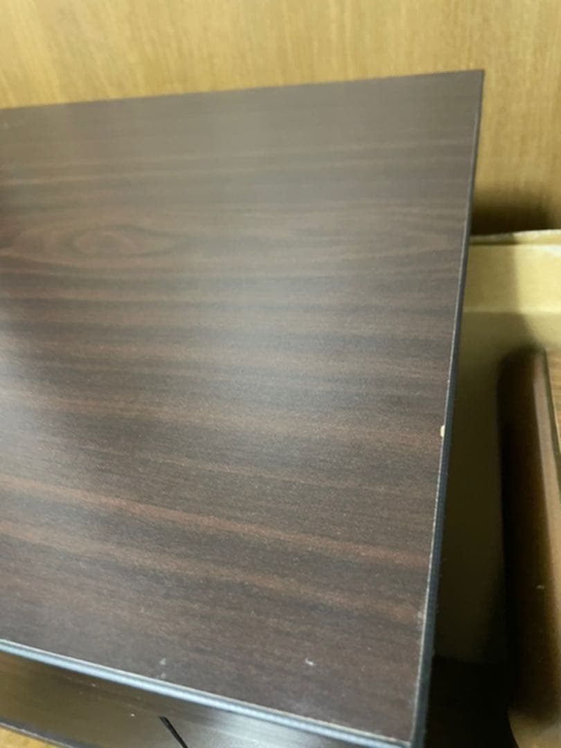 送料無料　プロが梱包　書斎用デスク　ブラウン　リモートワーク用