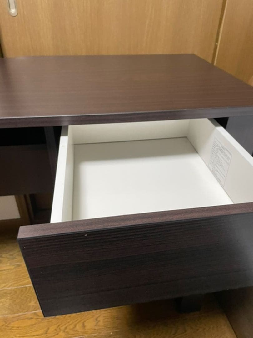 送料無料　プロが梱包　書斎用デスク　ブラウン　リモートワーク用