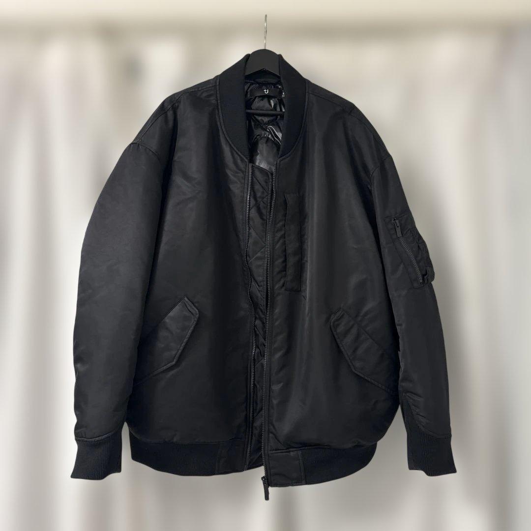 激レアサイズ　黒　ジルサンダー　+J ハイブリッドダウンオーバーサイズMA-1