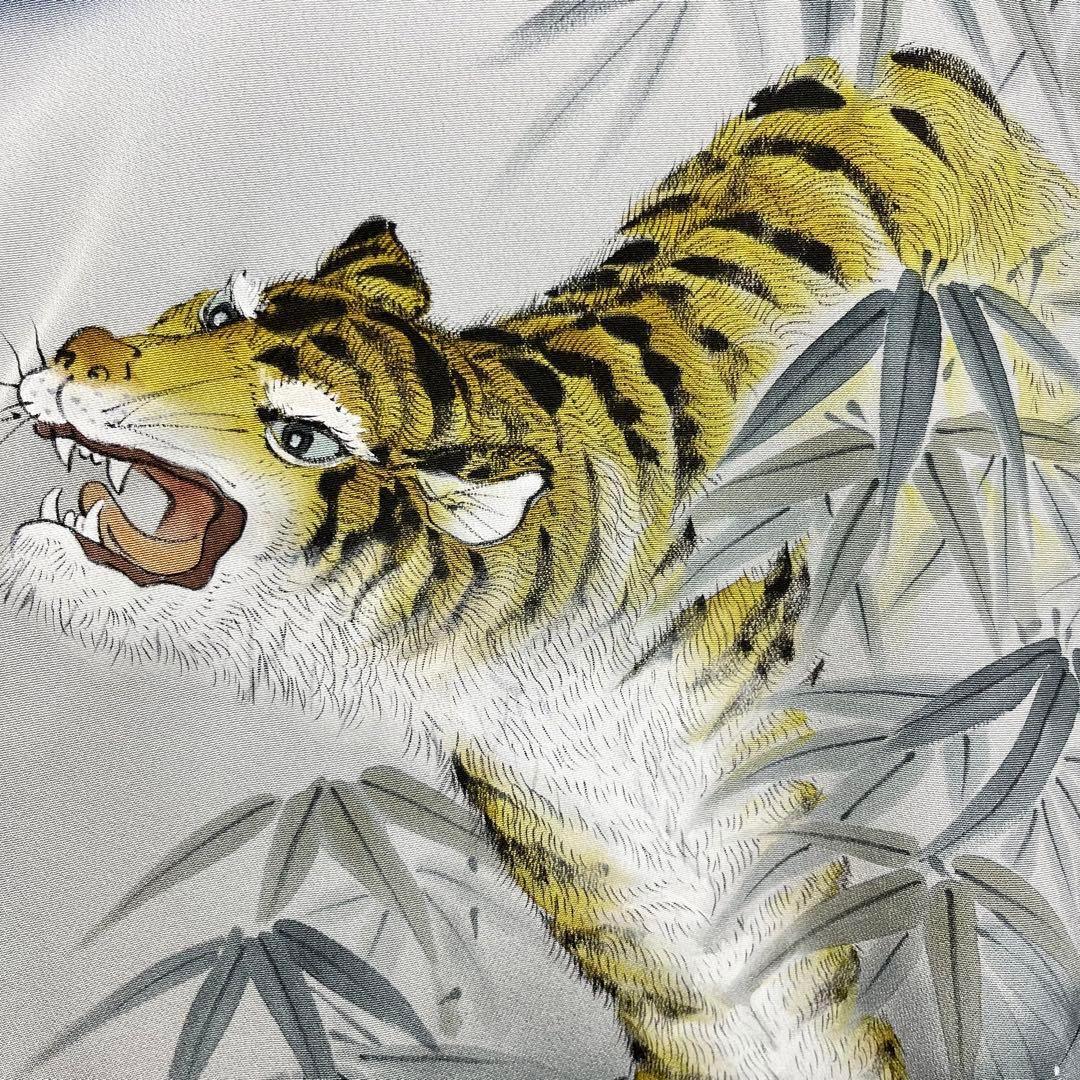 子供着物 襦袢付 男の子 一つ身 お宮参り 二頭の虎 紺色 X-1002