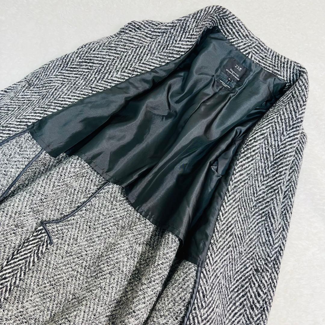 23区 ツィーディヘリンボーン コート