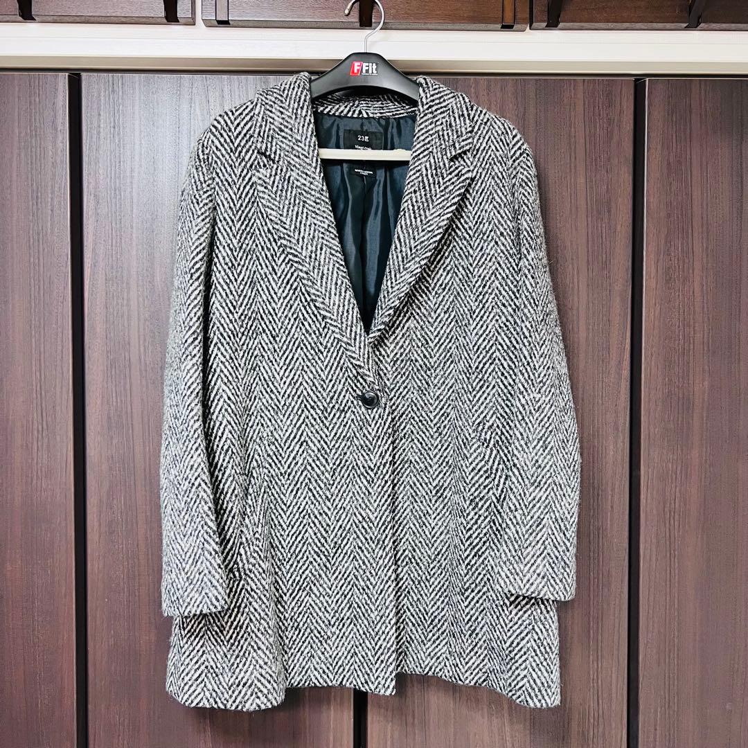 23区 ツィーディヘリンボーン コート