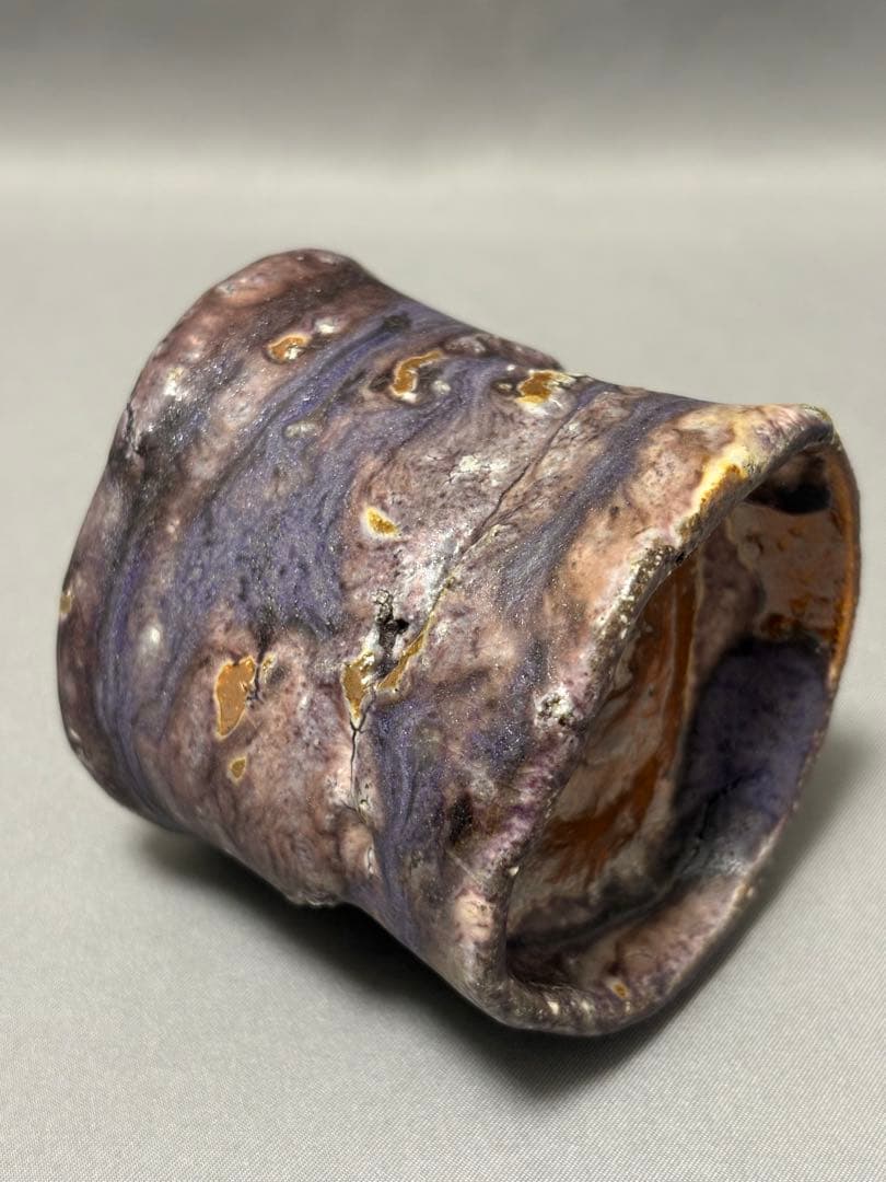 大西雅文　丹波紫釉ぐい呑