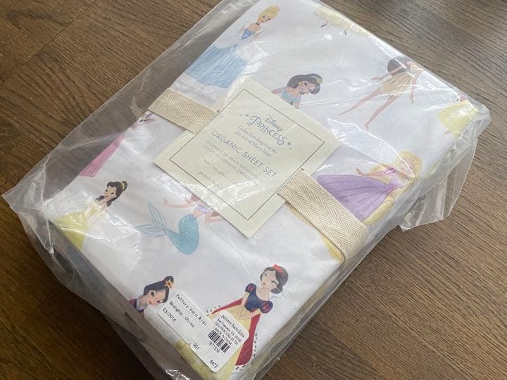 【新品】オーガニックシーツ & 枕カバー 3点セット / ディズニープリンセス