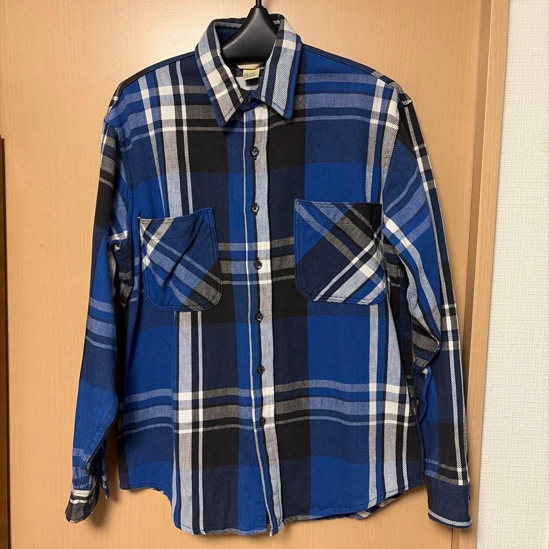 80's BIGMAC ネルシャツ ダブルネーム USA製 ブルー