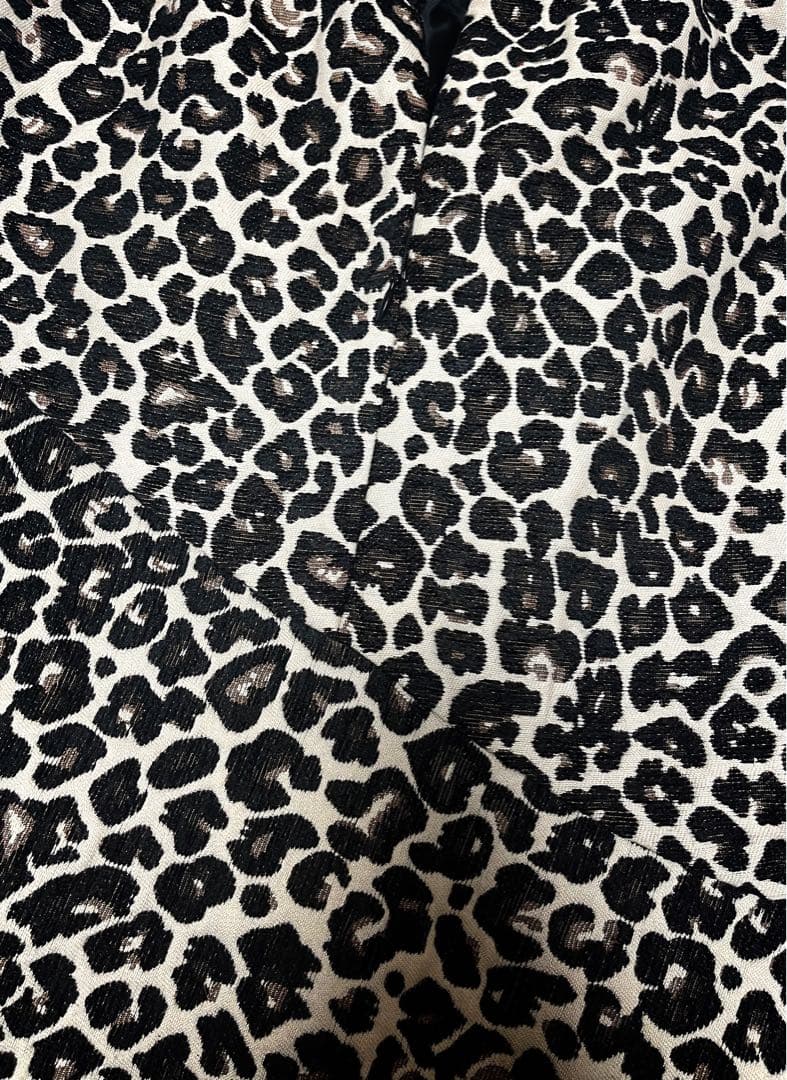 HARE レオパード柄ジャガード刺繍変形フレアロングスカート ヒョウ柄 y2k