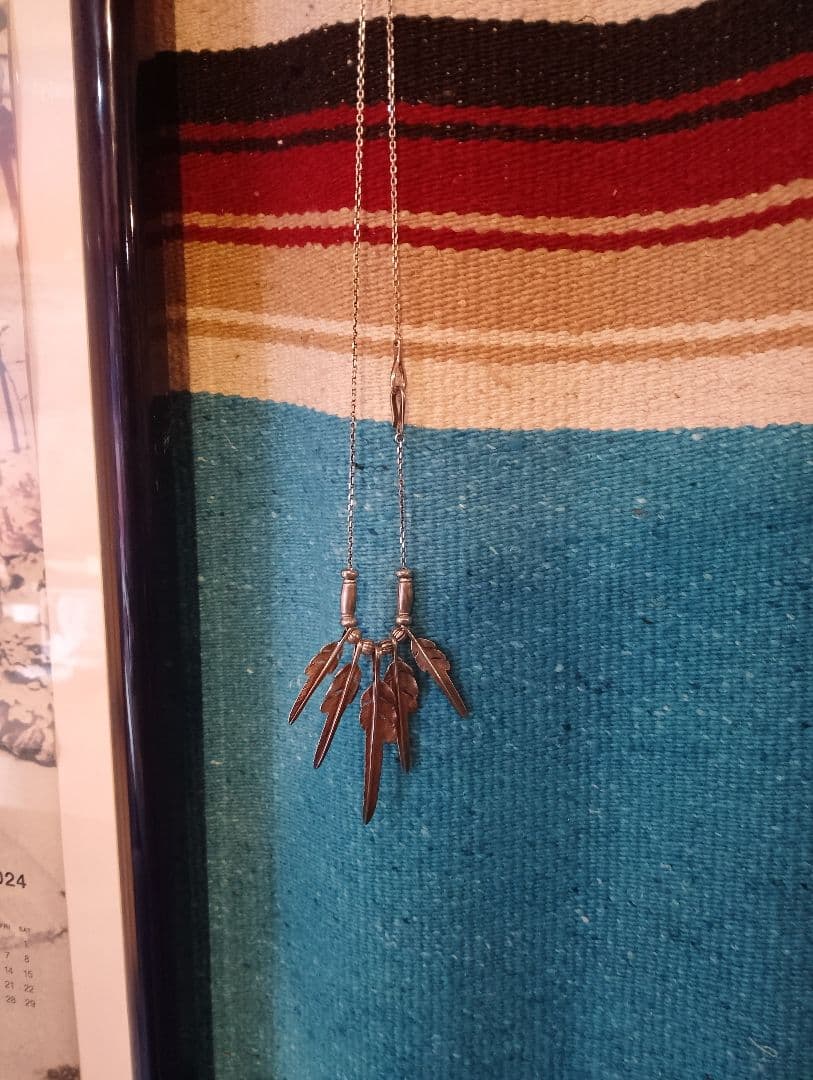 確実正規品ラリースミス カゼキリフェザー コンビネーション カスタムネックレス