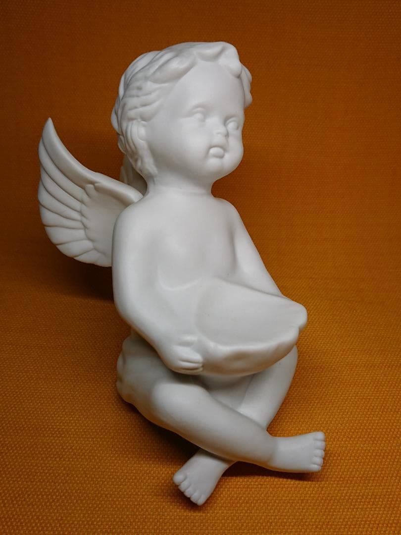 ビンテージ　エンジェル　天使　磁器　置物　インテリア　工芸品　美術品　A2937