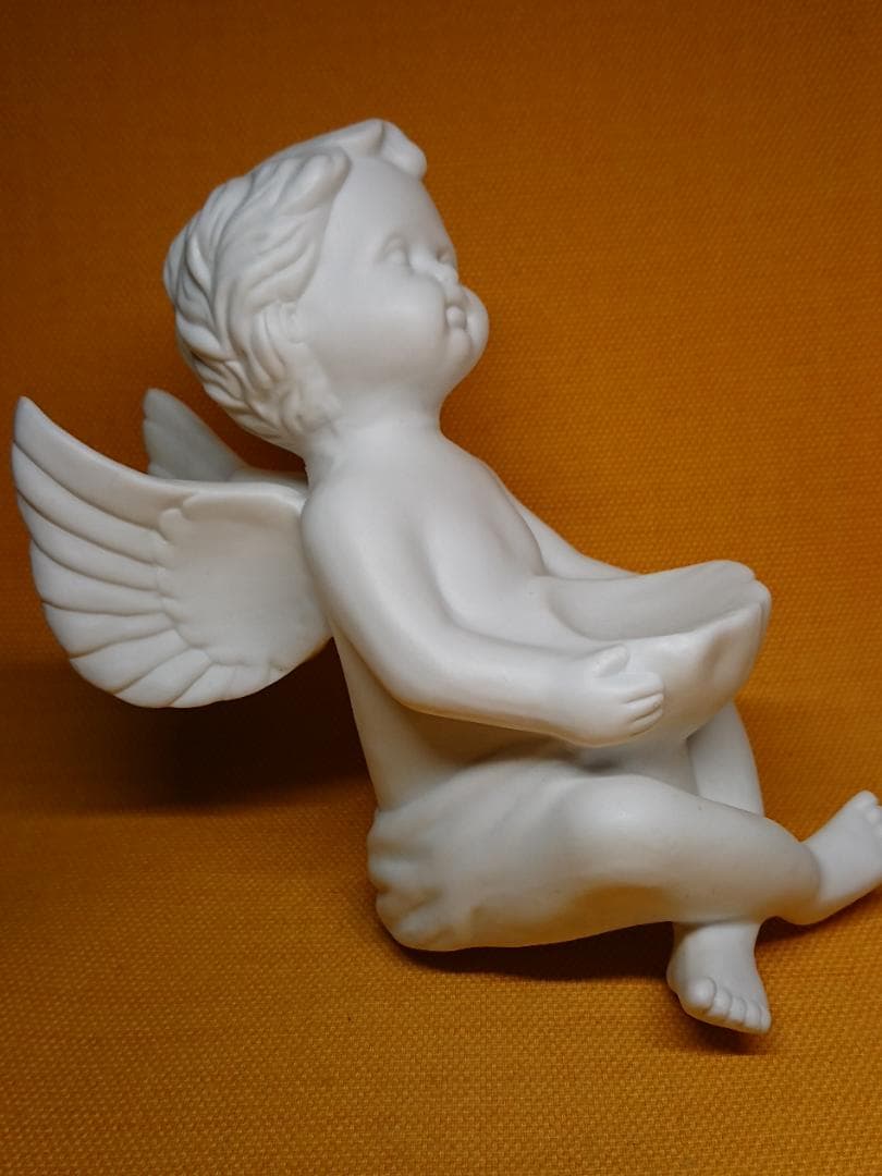 ビンテージ　エンジェル　天使　磁器　置物　インテリア　工芸品　美術品　A2937