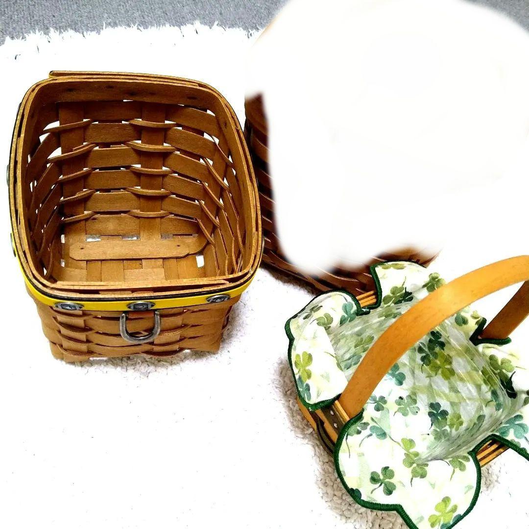 【廃盤】美品ロンガバーガー トール ティッシュ バスケットセット　3個