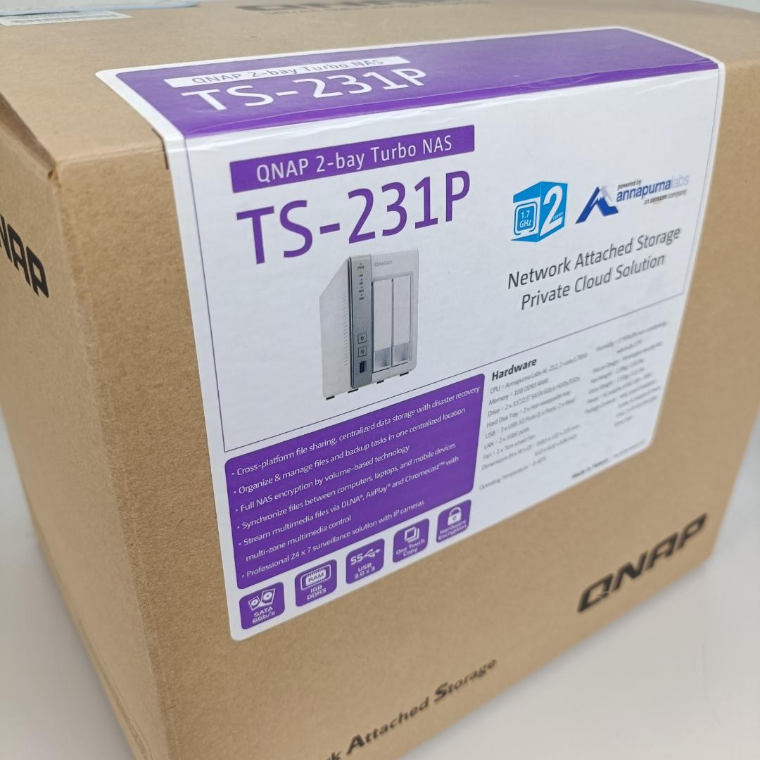 再値下【中古美品】QNAP NAS TS-231P＆WD Red 3TB×2付属