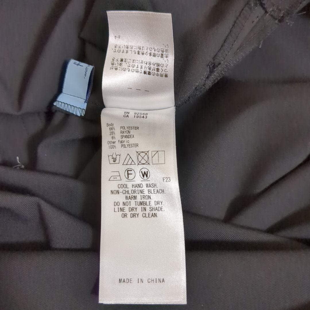 新品　組曲　ウーステッドライククロス シャツワンピース　黒　5サイズ XL