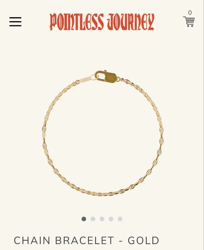Pointless Journey　CHAIN BRACELET - GOLD