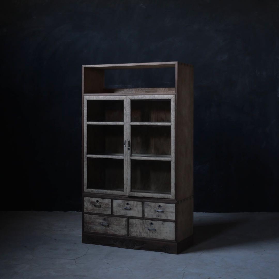 食器棚　収納棚　棚　本棚　木箱　収納　古家具　古道具　アンティーク　昭和レトロ