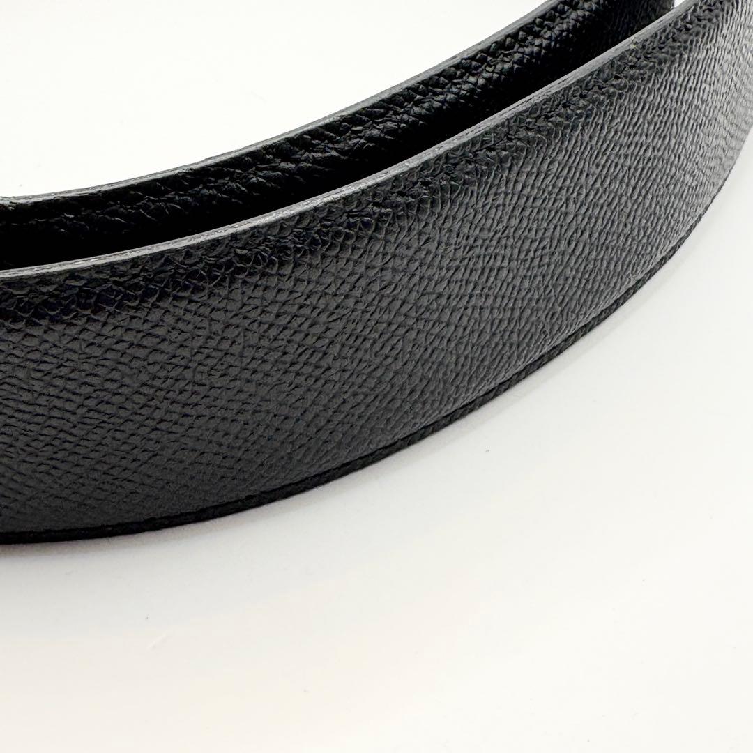 ブルガリ ベルト 黒 ロゴリング シルバー　メンズ レディース