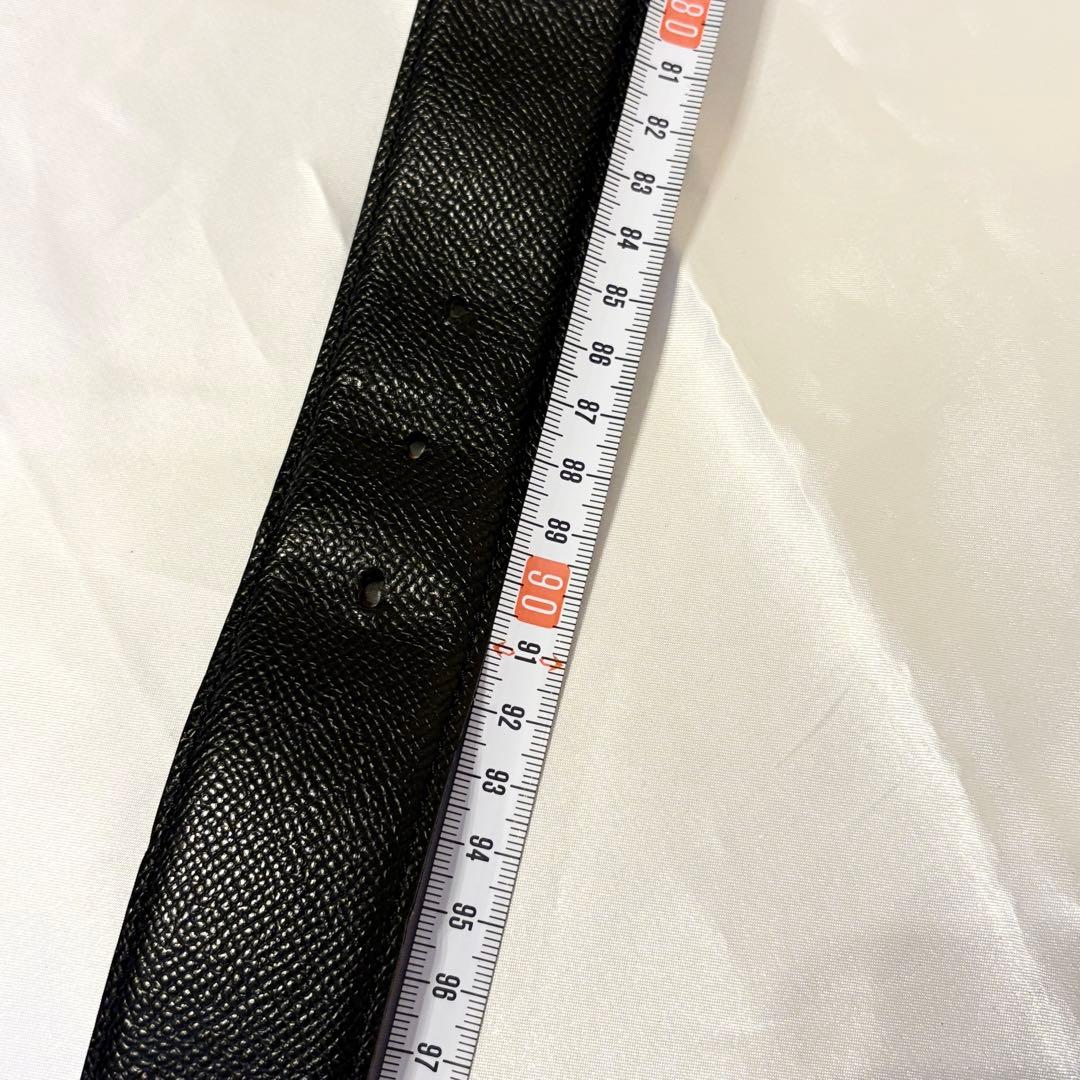 ブルガリ ベルト 黒 ロゴリング シルバー　メンズ レディース