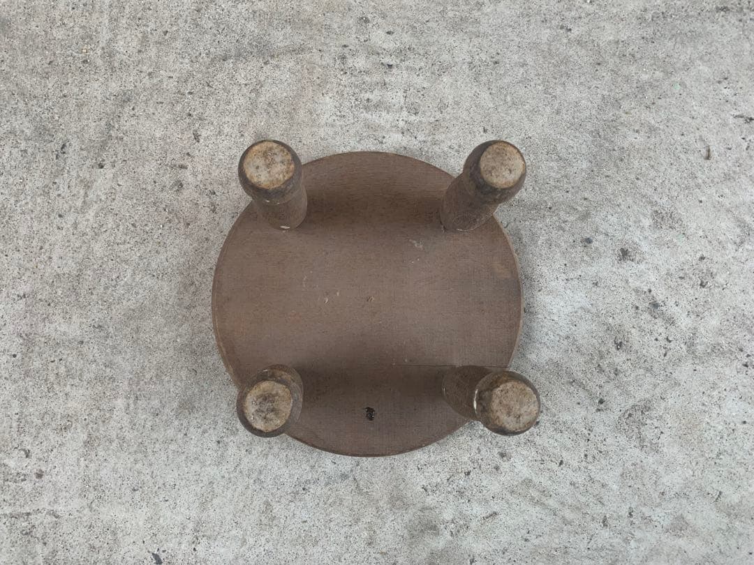 フランス アンティーク ワーク ロースツール 古道具 丸椅子 ラウンドチェア