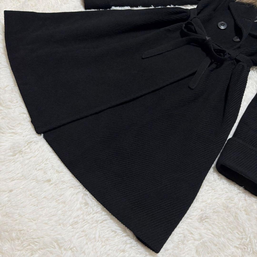 美品 バーバリー ブルーレーベル ロングコート フォックスファー アンゴラ