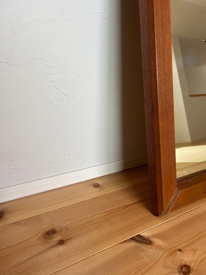 1950年代 ヨーロッパ アンティーク 姿見 木製 スタンドミラー 長方形