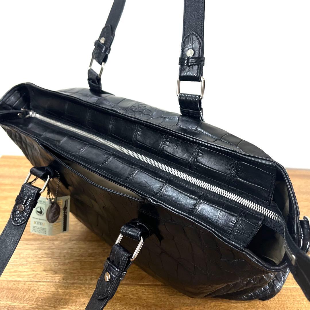 新品 JRA 定60万 特大サイズ クロコダイル ニロティカス 2wayバッグ